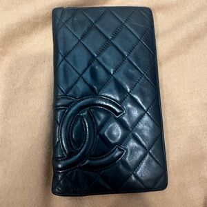 CHANEL BLK QUILTED PINK